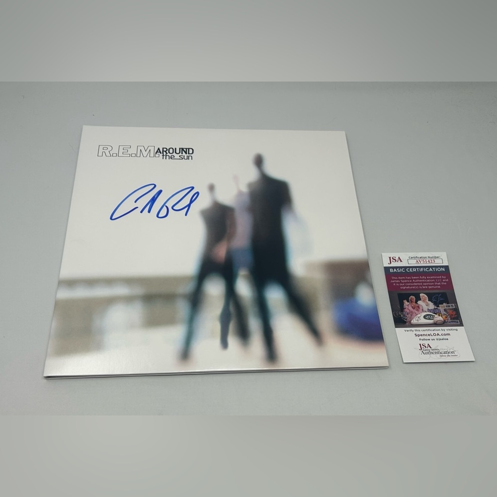 Peter Buck of‎ REM signed Around The Sun Album JSA COA